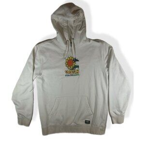 Vans For The Earth Embroidered Sunflower Hoodie Sweatshirt Off White SZ M